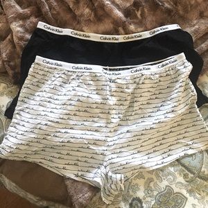 Set of 2, Calvin Klein sleep shorts.